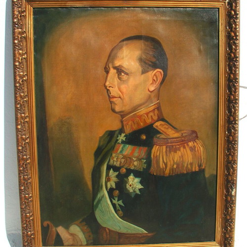 King George B' oil portrait painting used 1936