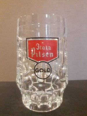 Itala Pilsen Gold beer mug used, approx 0.5 l