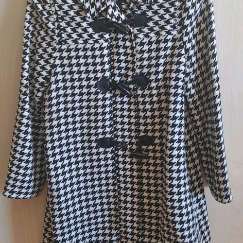 Lapin Montgomery style girls' coat like new, black and white, size 152 cm