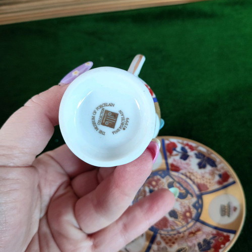 Collectible vintage porcelain espresso cup with saucer The Museum of Porcelain