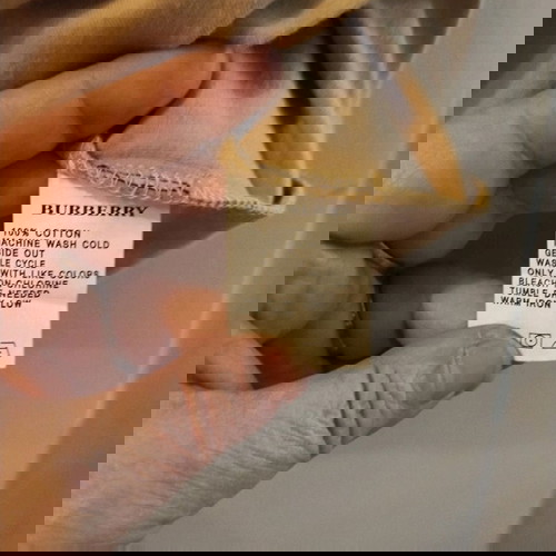 Burberry памучна унисекс тениска нова, бежова, размер L