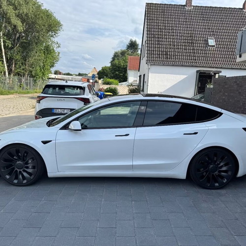 Tesla Model 3/Y Performance Uber Turbine OEM Wheels and Goodyear Eagle F1 Super Sport Tires new