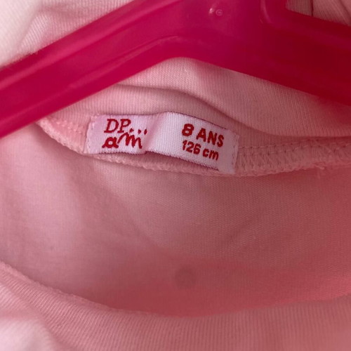 Dpam turtleneck blouse for girls 8 years 126cm like new, pink cotton