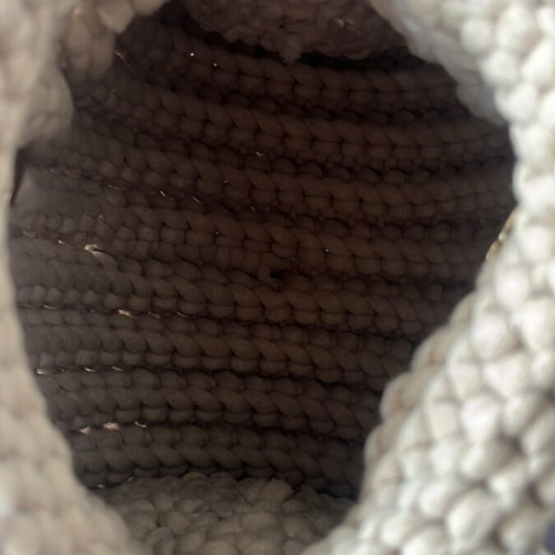 Knitted handmade bag new beige handbag