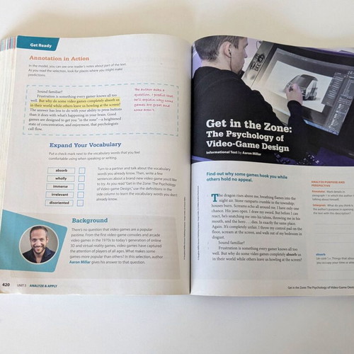 HMH Into Literature Grade 7 English book used, student edition