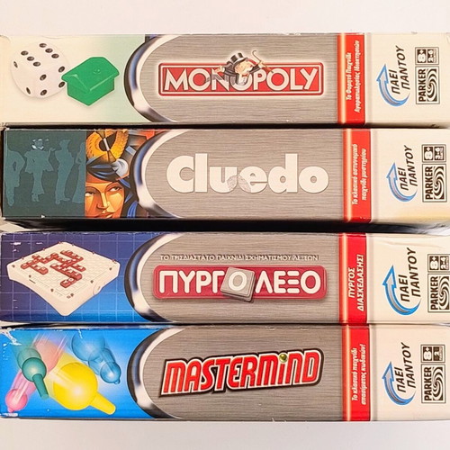 Parker/Hasbro board game set of 4, parts missing, for spare pieces