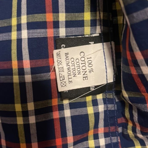 Belmonte Italian shirt medium slim fit like new, multicolor cotton