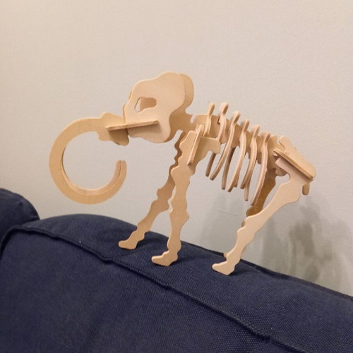 Wooden mammoth puzzle construction like new