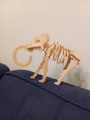 Wooden mammoth puzzle construction like new