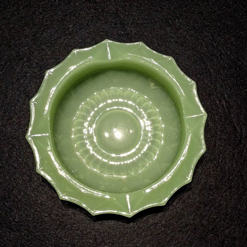 Vintage Opaline Glass Ashtray Mid-Century Design, like new