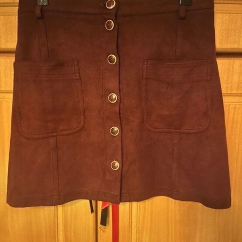 Mini skirt Fotini Karagianni like new, brown and red, size S