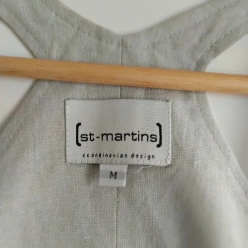 St-Martins halter neck vest unique style gillet size M like new, gray beige