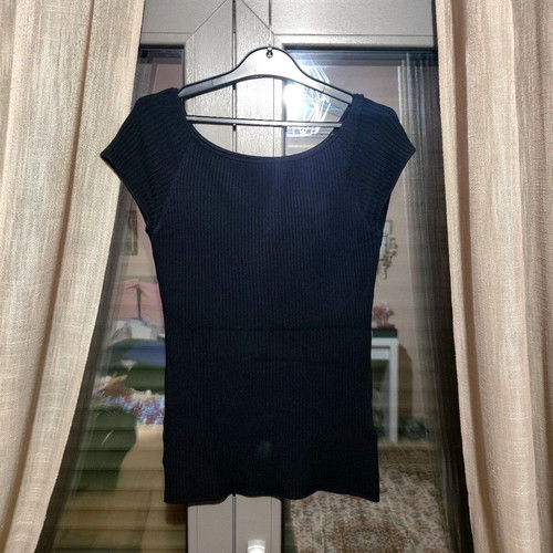 Zara knitted women's top A-line like new, black, size M