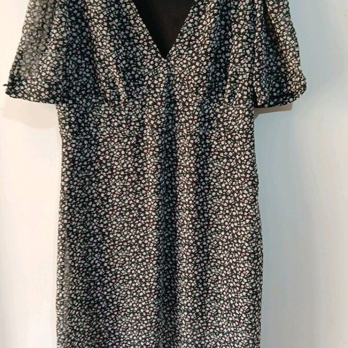 H&M dress black multicolor like new, size L