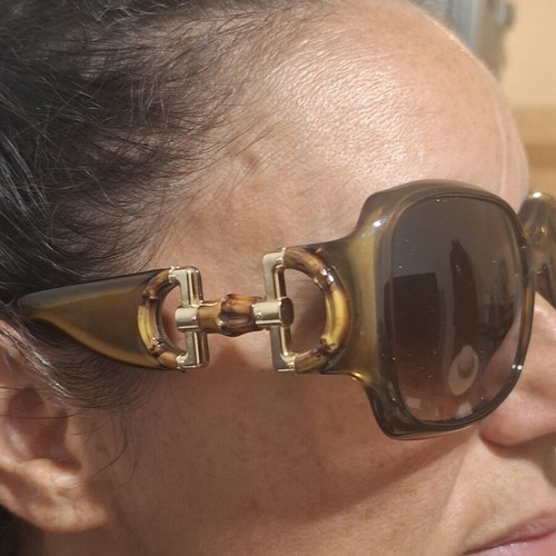Gucci GG2969/S μεγάλα γυαλιά ηλίου από οξειδωμένο χρώμιο με διαβαθμισμένους φακούς