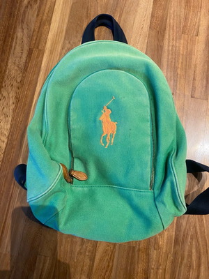 Ralph Lauren backpack like new, green with faded color