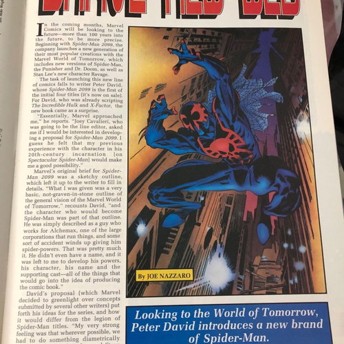 Comics Scene Magazine #30 new with Spider-Man 2099, Wildcats, X-Men