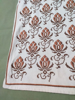 Old handmade pillowcase new, design 55×60 cm