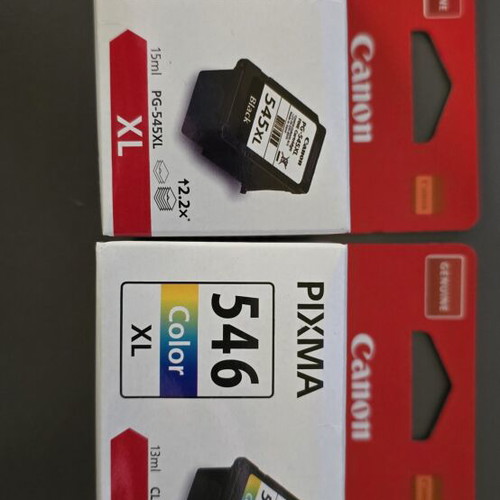 Canon PG-545XL Black and CL-546XL Colour printer ink pack new