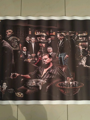Mafia Poster 143x76cm σαν καινούργιο με χαρακτήρες Godfather, Scarface, Joker