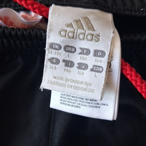 Adidas tracksuit pants used, black and white, age 13-14