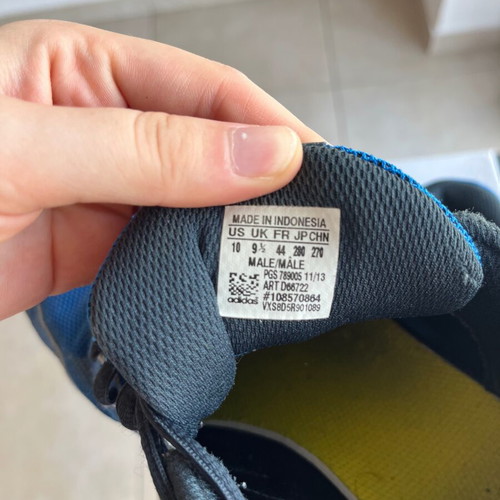 Adidas athletic shoes blue size 44