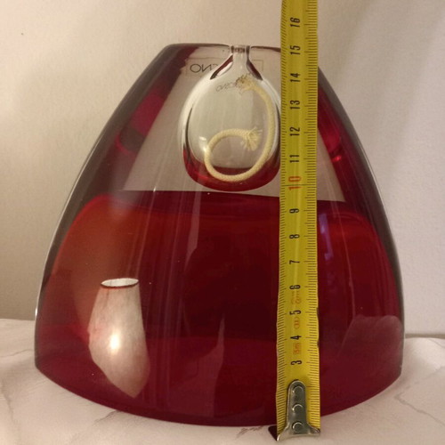 Krosno oil lamp like new made of solid crystal