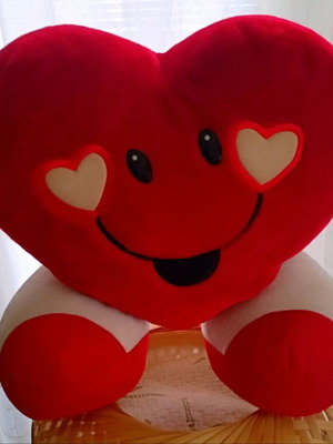 Heart doll 40x40 cm like new