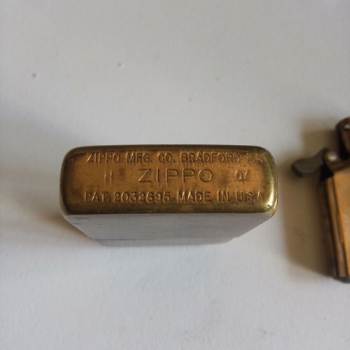 Zippo brass lighter used, functional