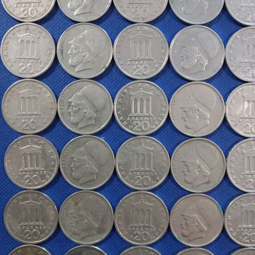 20 Drachma Pericles coins used, pack of 56