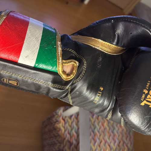 Leone 1947 Italy ’47 Boxing Gloves 10oz used, black and gold