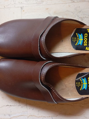 Torpattoflen clogs size 40 brown leather like new