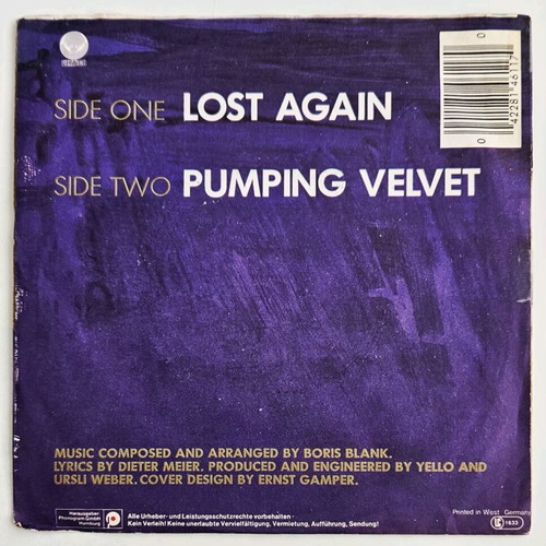 Yello Lost Again 7" vinyl single near mint, German edition 1983