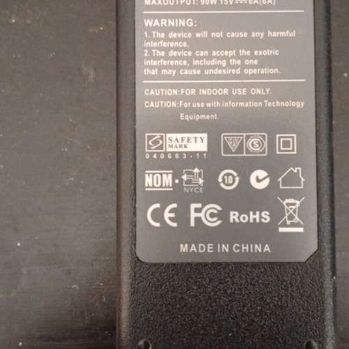 Laptop power adapter 15V-6A 90W used