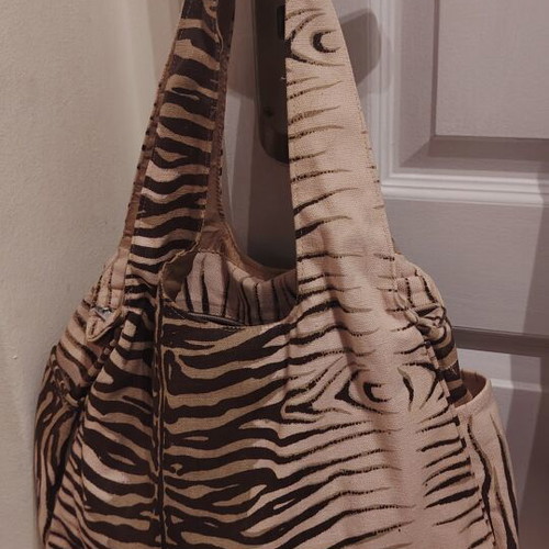 Shoulder bag animal print cotton like new, summer style