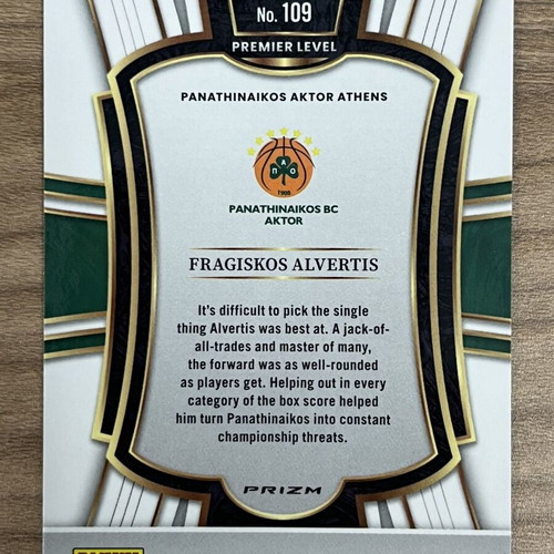 2025-26 Panini Select Euroleague Basketball Fragiskos Alvertis Silver Card like new