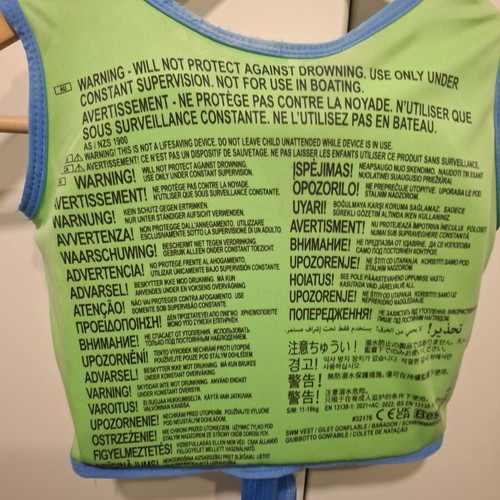 Bestway swim vest used, with wear
