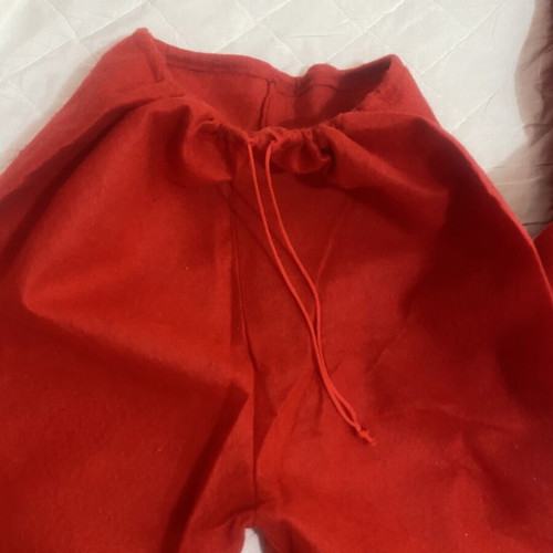 Santa Claus costume set used with adjustable pants and beard