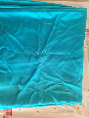 Satin fabric in sky blue for dress