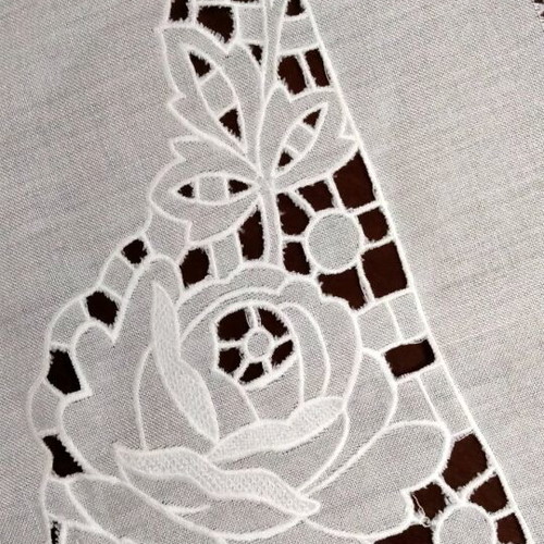 Set of 2 cotton cutwork table linens new