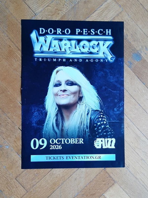 Doro Pesch of Warlock original concert poster, like new