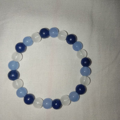Elastic bracelet new, blue and white