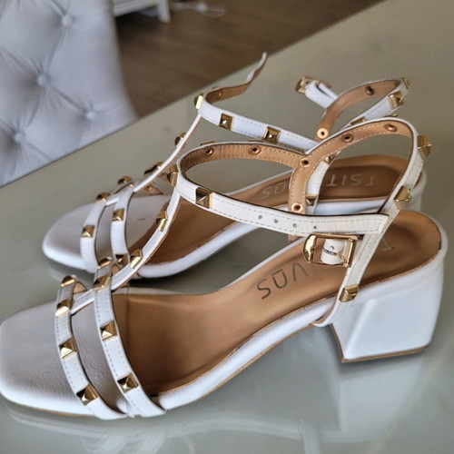 Tsitsivas women's leather sandals like new, white, size 39