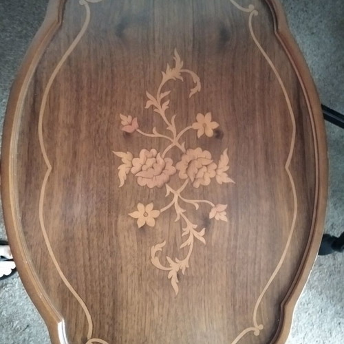 Solid wood carved coffee tables set like new