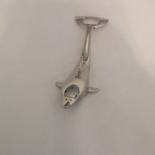 Vintage Dolphin Silver-Plated Bottle Opener like new