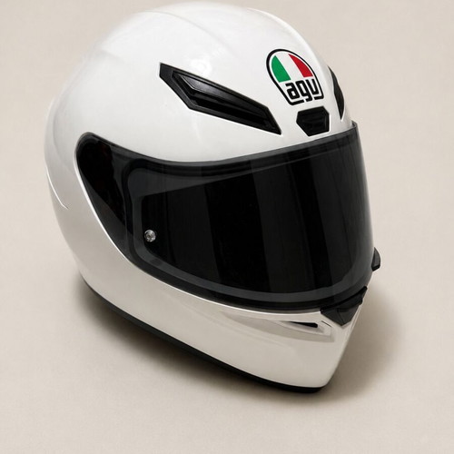 AGV K1 S Solid White Full Face Helmet like new, ML size, ECE 22.06