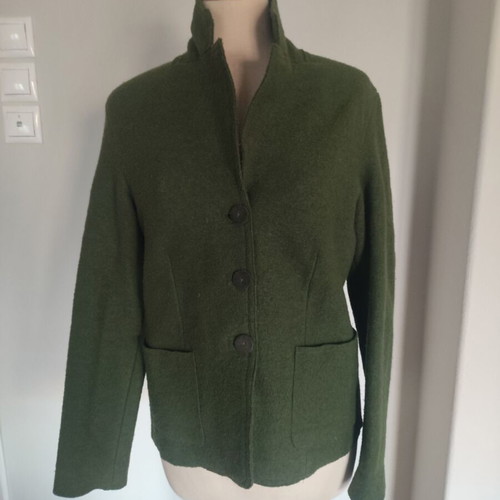 Rossopuro green jacket 100% wool new, size M