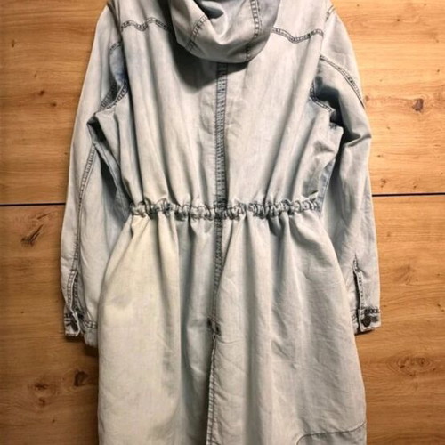 Mia Moda parka used, light blue denim, XXL