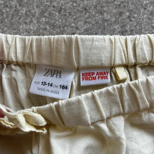 Zara summer pajama set used, yellow, size 13-14
