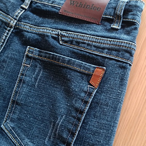 Men's Blue Black Regular Fit Jeans new, thin denim W32 L32